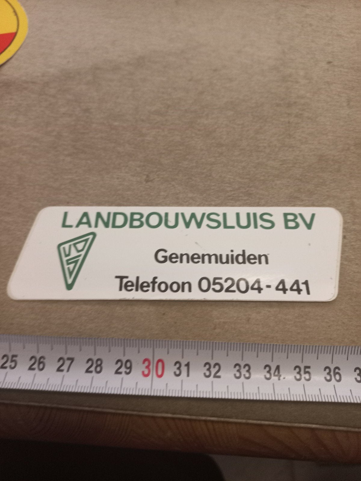 Landbouwsluis BV Genemuiden Telefoon Sticker, Ophalen of Verzenden