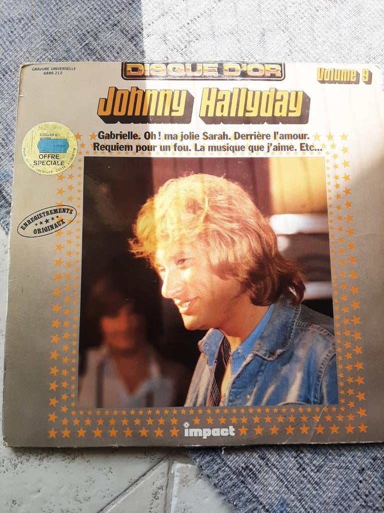 Johnny Hallyday - Disque D'Or Volume 9 Vinyl LP, Ophalen of Verzenden, 1970 - 1979, Gebruikt, 12 inch
