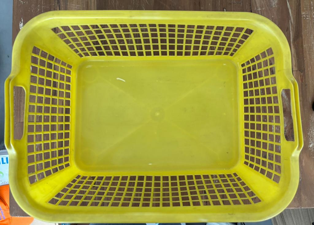 Gele Mand, Ophalen of Verzenden, Gebruikt, Rond, Kunststof