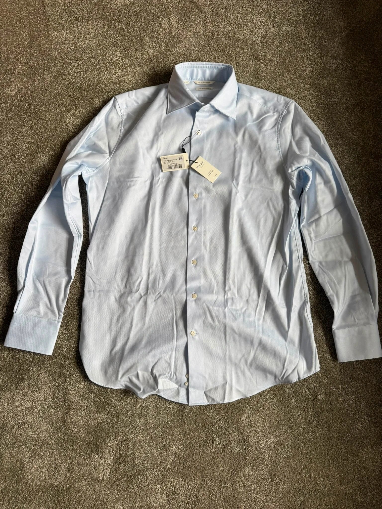 Suitsupply Traveller overhemd lichtblauw maat 42 nieuw, Ophalen of Verzenden, Nieuw, Blauw, Halswijdte 41/42 (L)