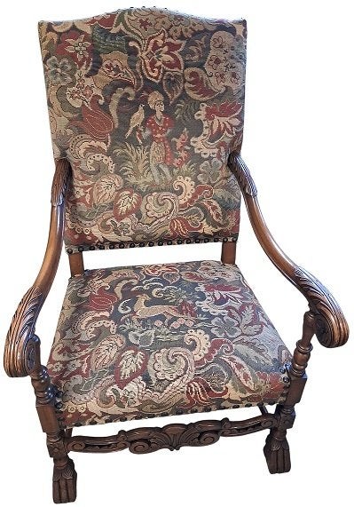 notelaren ridderstoel, Antiek en Kunst, Antiek | Meubels | Stoelen en Banken, Ophalen