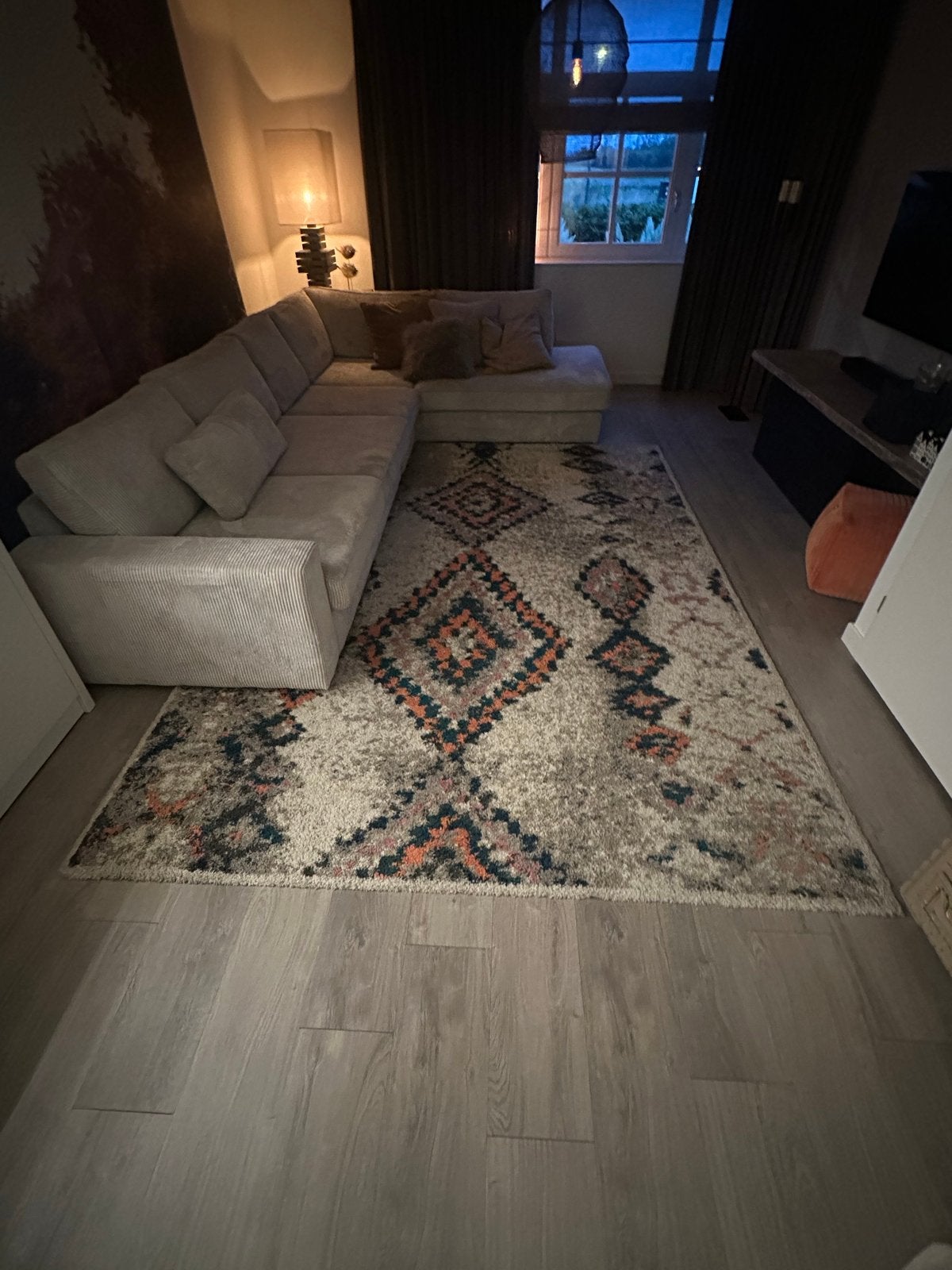 Hoogpolig vloerkleed Tika crème 3.40 x 2.40, Ophalen of Verzenden, Zo goed als nieuw, 200 cm of meer, Crème
