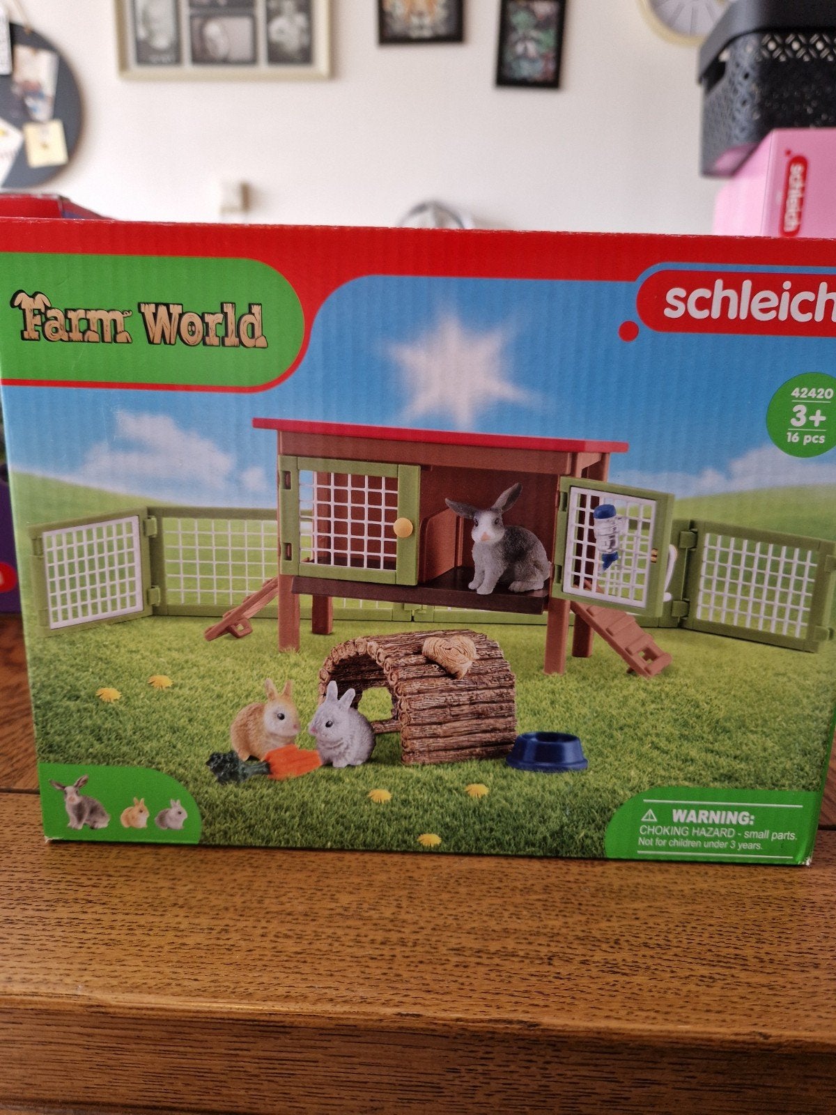 Schleich Farm World Konijnenhok met Konijnen, Ophalen of Verzenden, Nieuw, Jongen of Meisje
