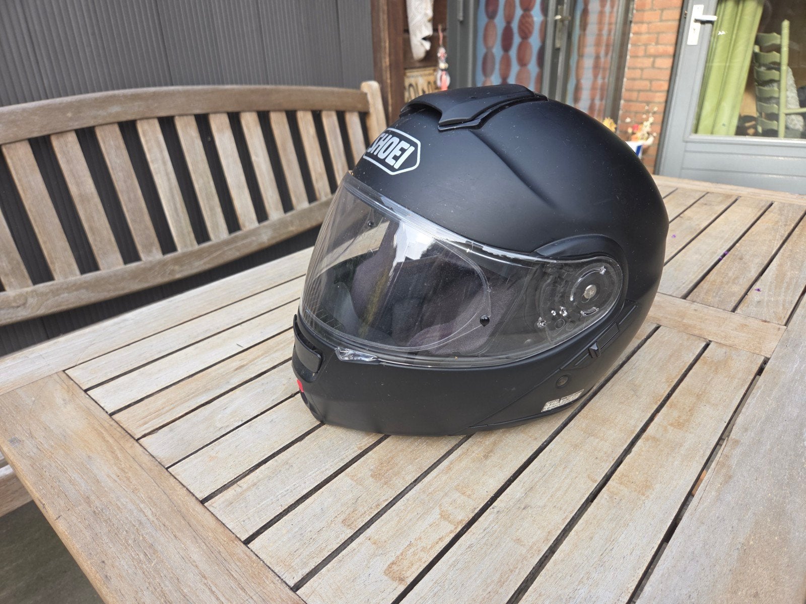 Shoei Neotec Systeemhelm Maat M - Zwart, Motoren, M, Systeemhelm, Ophalen of Verzenden, Shoei