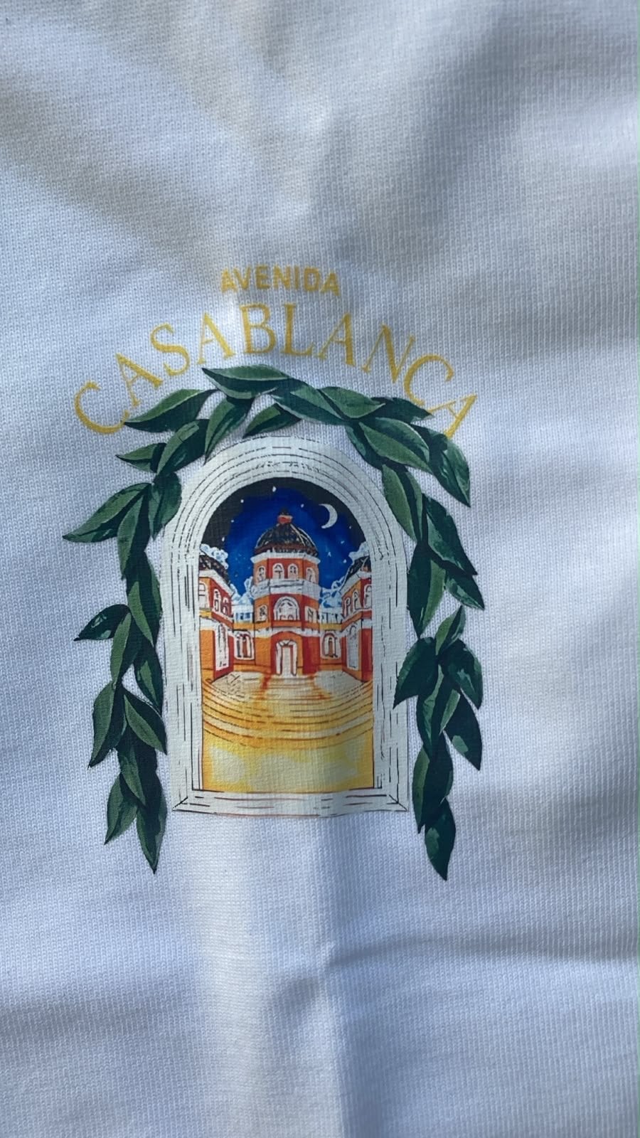 Wit T-shirt met Casablanca print - Maat S, Ophalen of Verzenden, Nieuw, Maat 46 (S) of kleiner, Wit