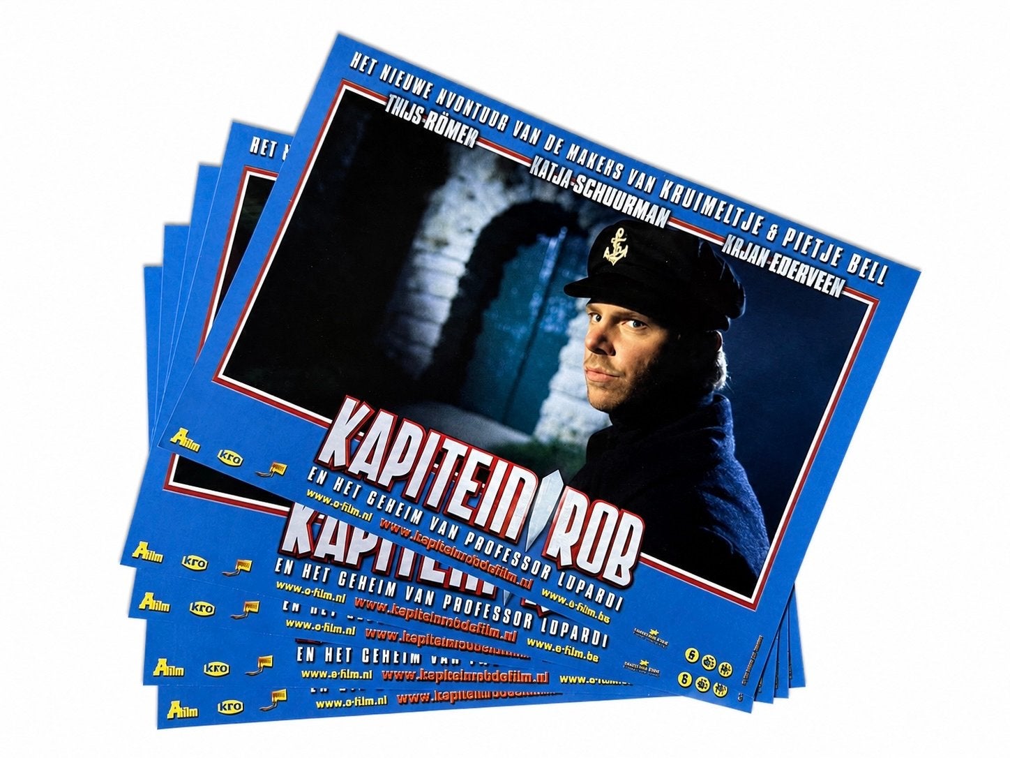 Kapitein Rob complete lobbycard set - Film memorabilia, Verzamelen, Verzenden, Gebruikt