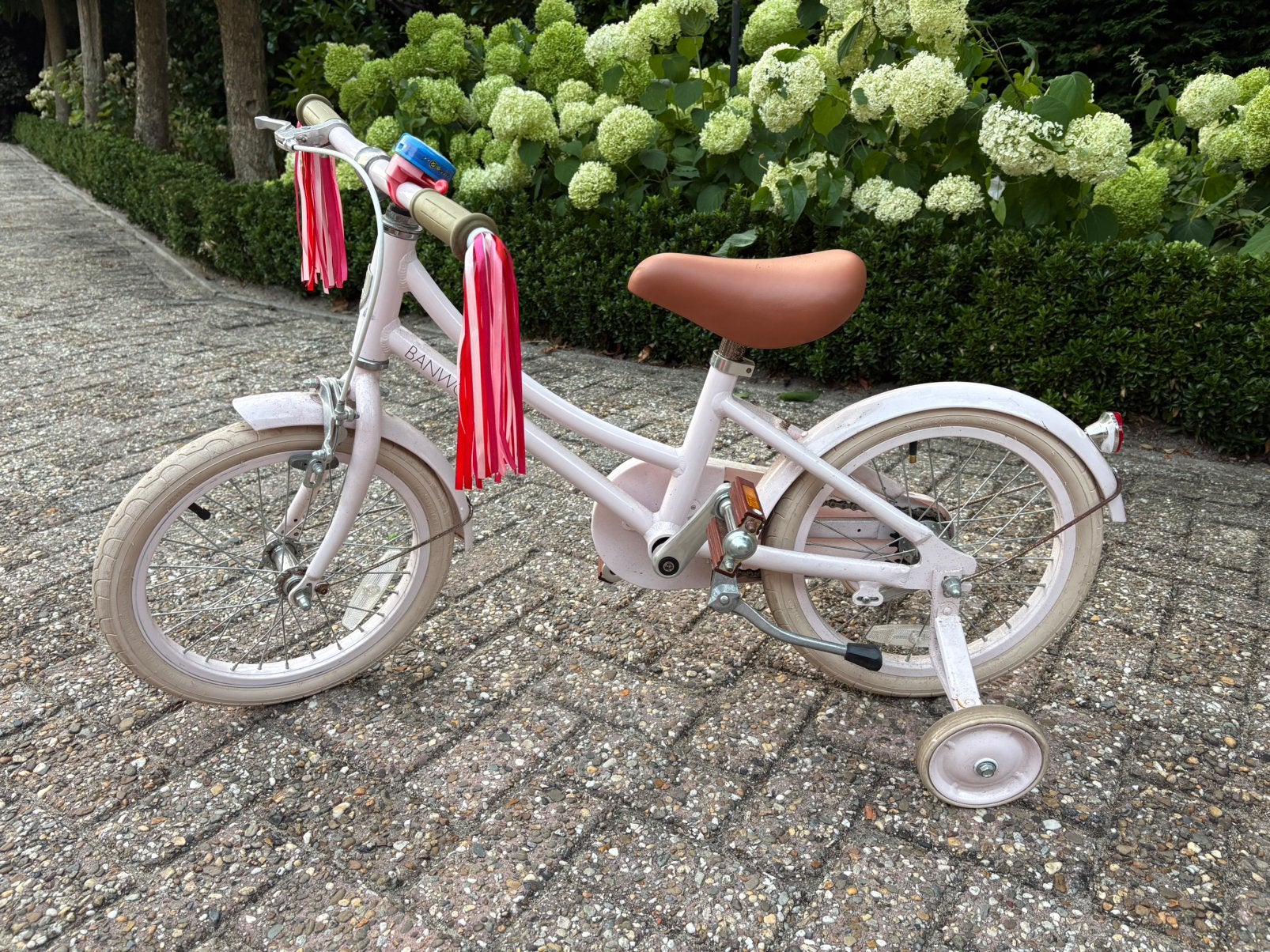 Kinderfiets roze Banwood, Fietsen en Brommers, Fietsen | Kinderfietsjes, Ophalen, Gebruikt, Minder dan 16 inch
