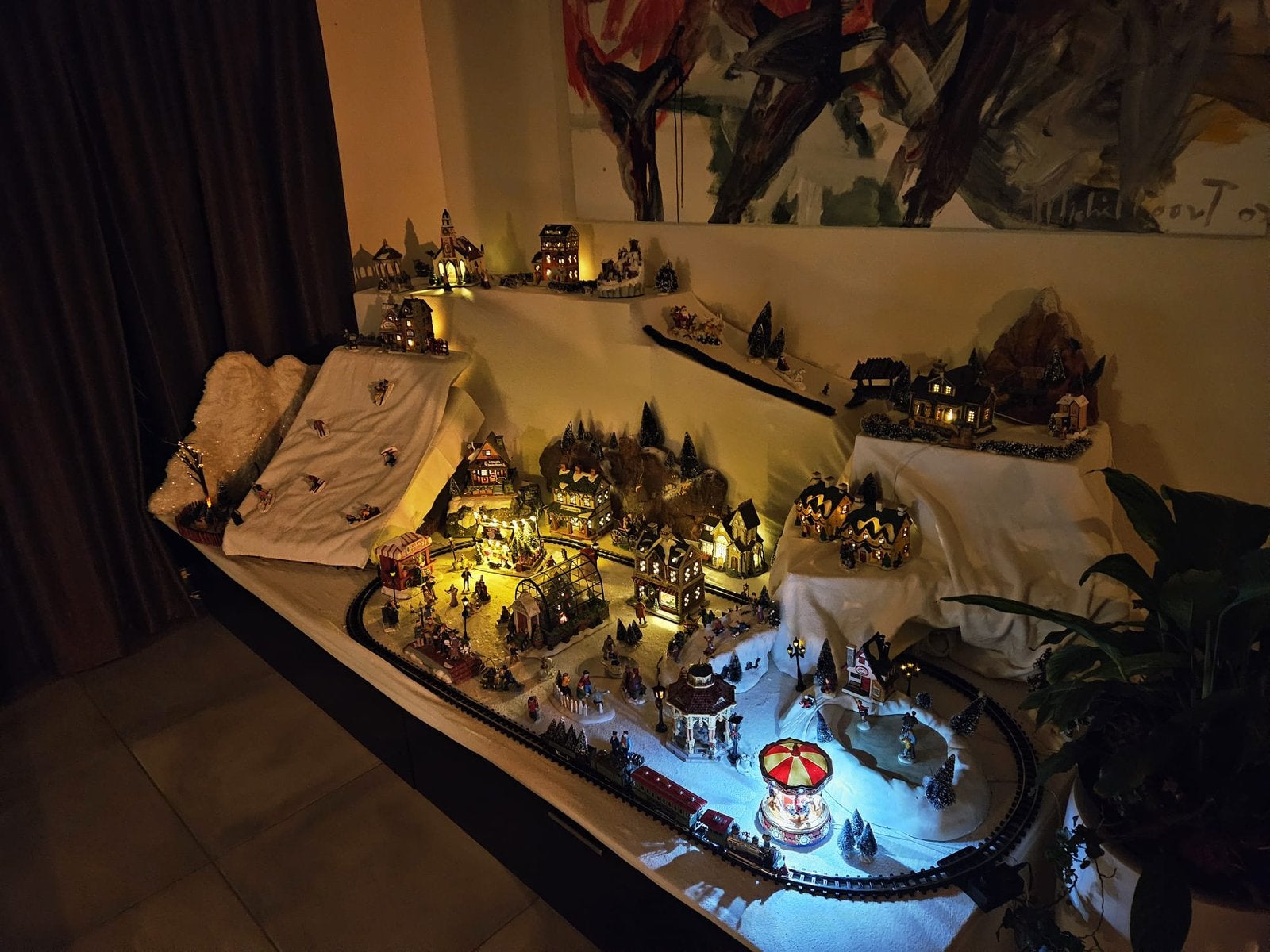 Zeer compleet en sfeervol kerstdorp, Eén persoon