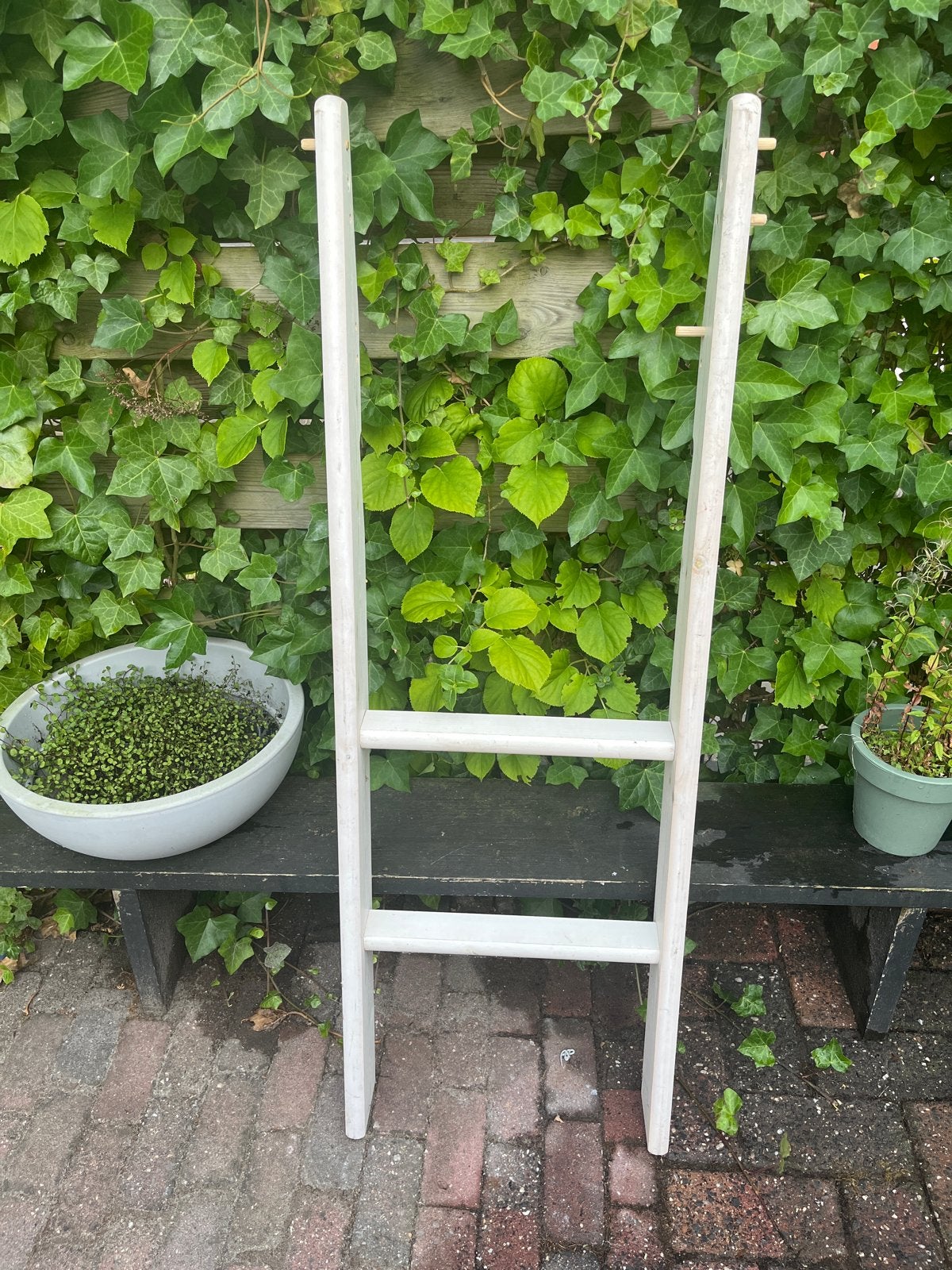 Trap voor halfhoog bed - Wit hout, Ophalen, Gebruikt, Trap, Minder dan 2 meter