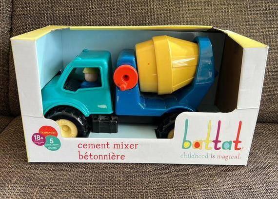 Battat betonwagen / cementwagen/ betonmixer speelgoed - zgan, Ophalen of Verzenden, Zo goed als nieuw