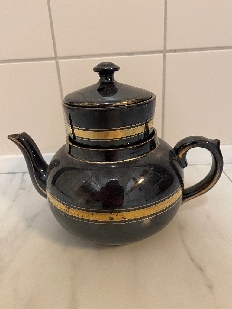 Koffiepot met filter zwart, Antiek en Kunst, Ophalen of Verzenden