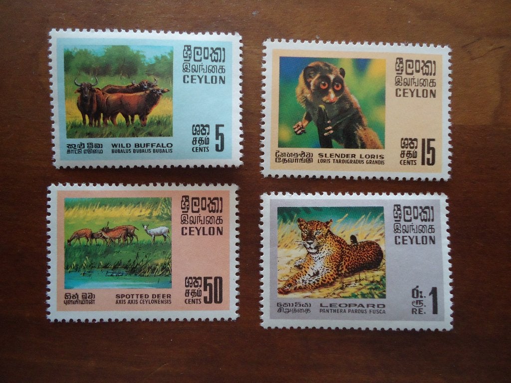 Inheemse Dieren Ceylon 1970, mi. 395-98 postfris, Ophalen of Verzenden, Postfris, Dier of Natuur