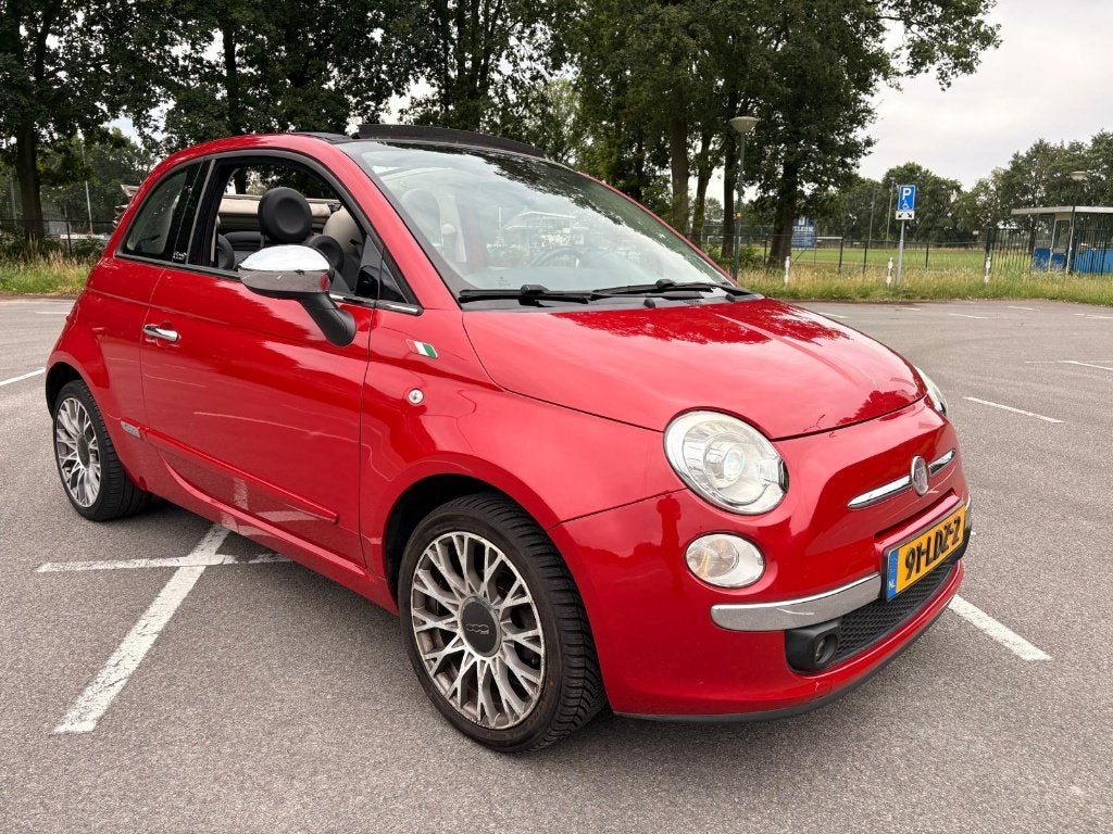 ✅Fiat 500C 1.2Lounge Cabrio Automaat / Leer/Clima/NAP/Xenon✅, Auto's, 4 cilinders, Bedrijf, 915 kg, Onderhoudsboekje