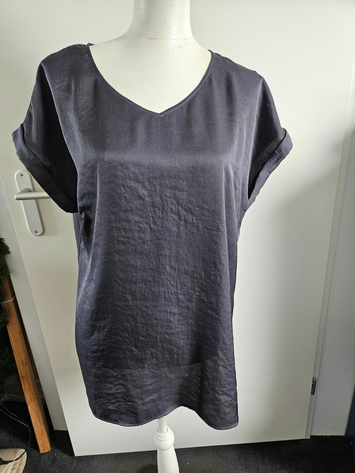 Mart Visser shirt satijnglans grijs maat 40, Kleding | Dames, T-shirts, Maat 38/40 (M), Mart Visser, Ophalen of Verzenden, Zo goed als nieuw