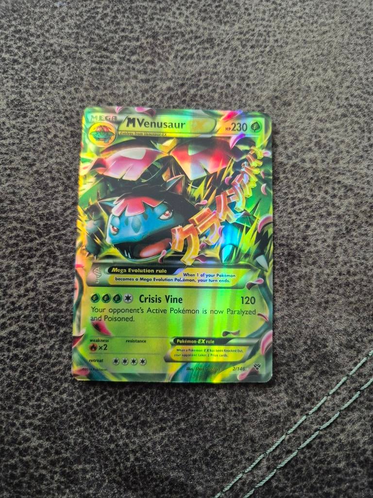 Pokémon Kaart: M Venusaur EX 2/146 (Foil), Ophalen of Verzenden, Zo goed als nieuw, Losse kaart, Foil
