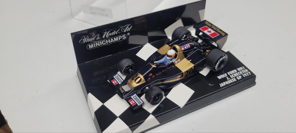 Minichamps Wolf Ford WR1 Japanese GP 1977 J.Scheckter, Ophalen of Verzenden, Zo goed als nieuw, Auto, MiniChamps