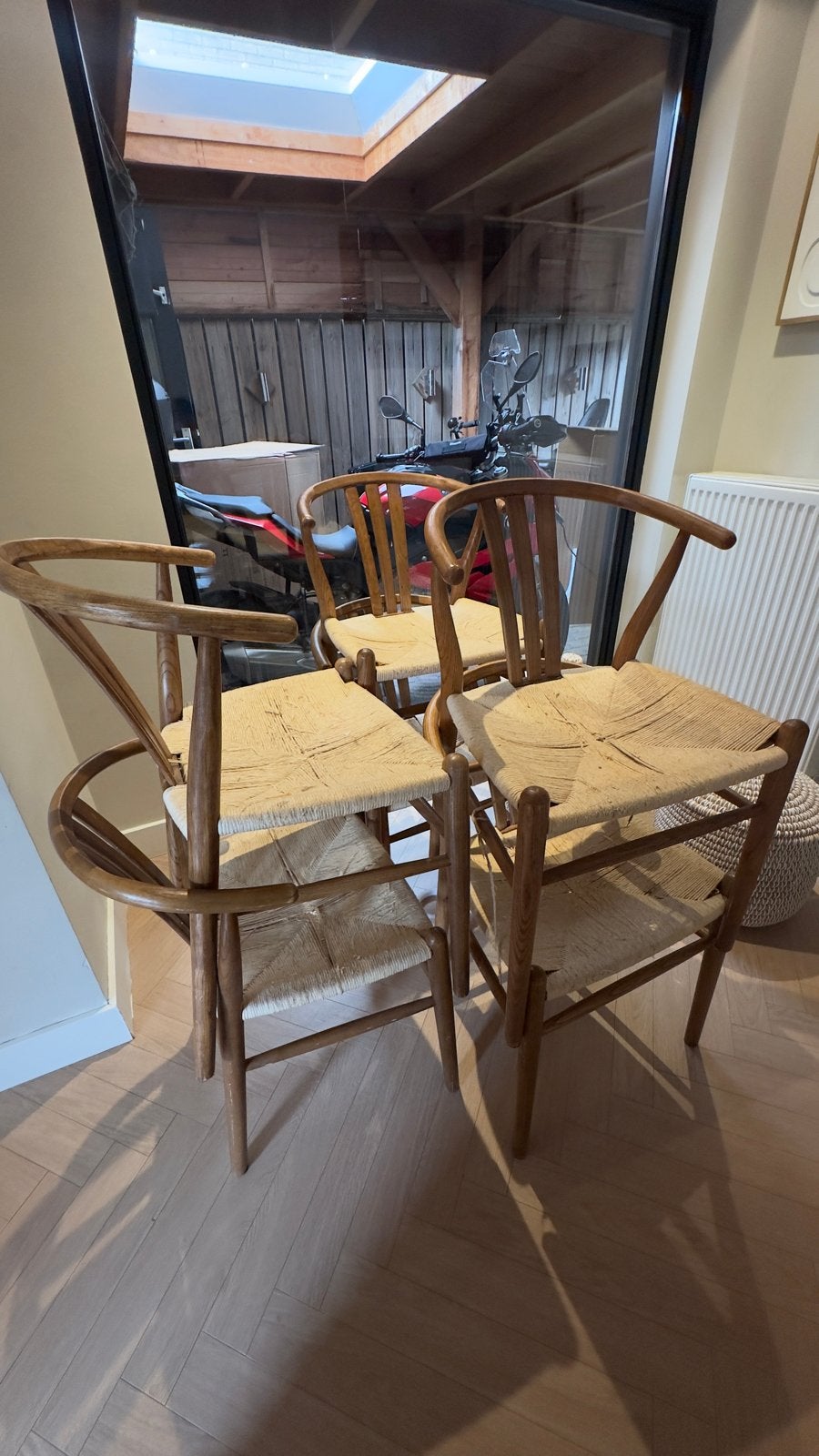 Set van 6 Wishbone stoelen - Hans Wegner stijl, Ophalen
