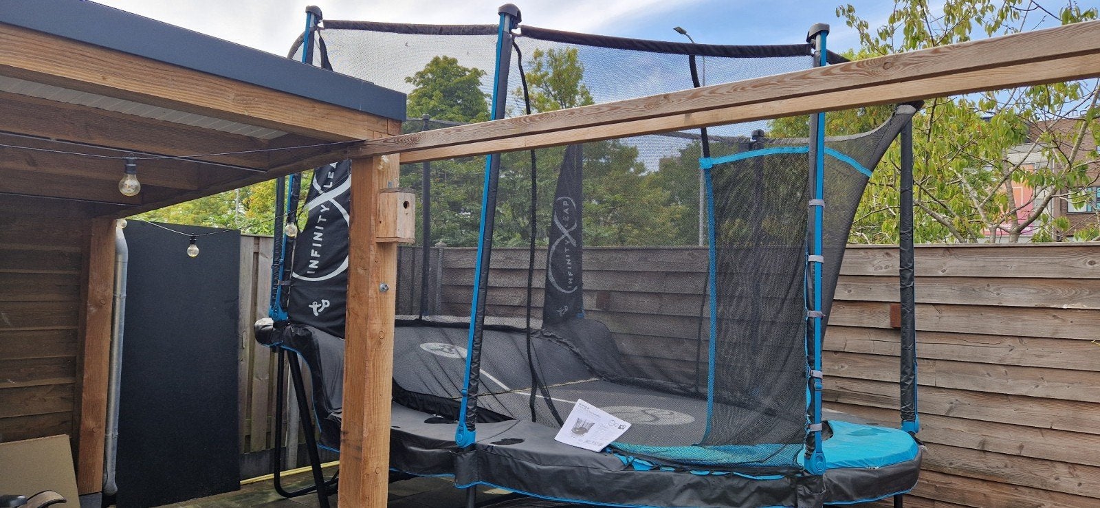 TP Infinity Leap Trampoline. 2 level trampoline 450x290x170, Ophalen, Gebruikt