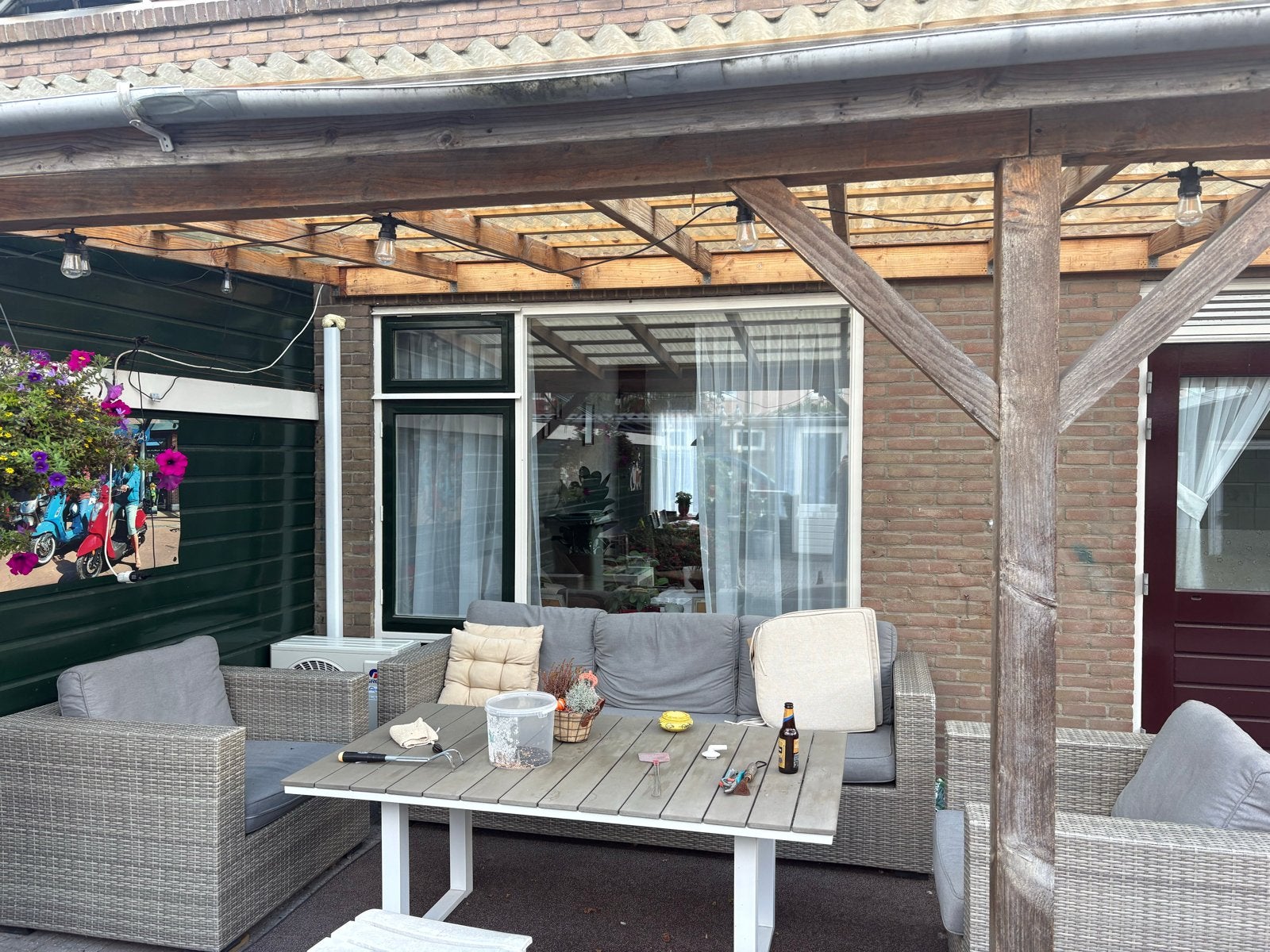 Veranda voor terras of tuin houtenveranda 6.00 x 3.00 Meter, Ophalen, Veranda