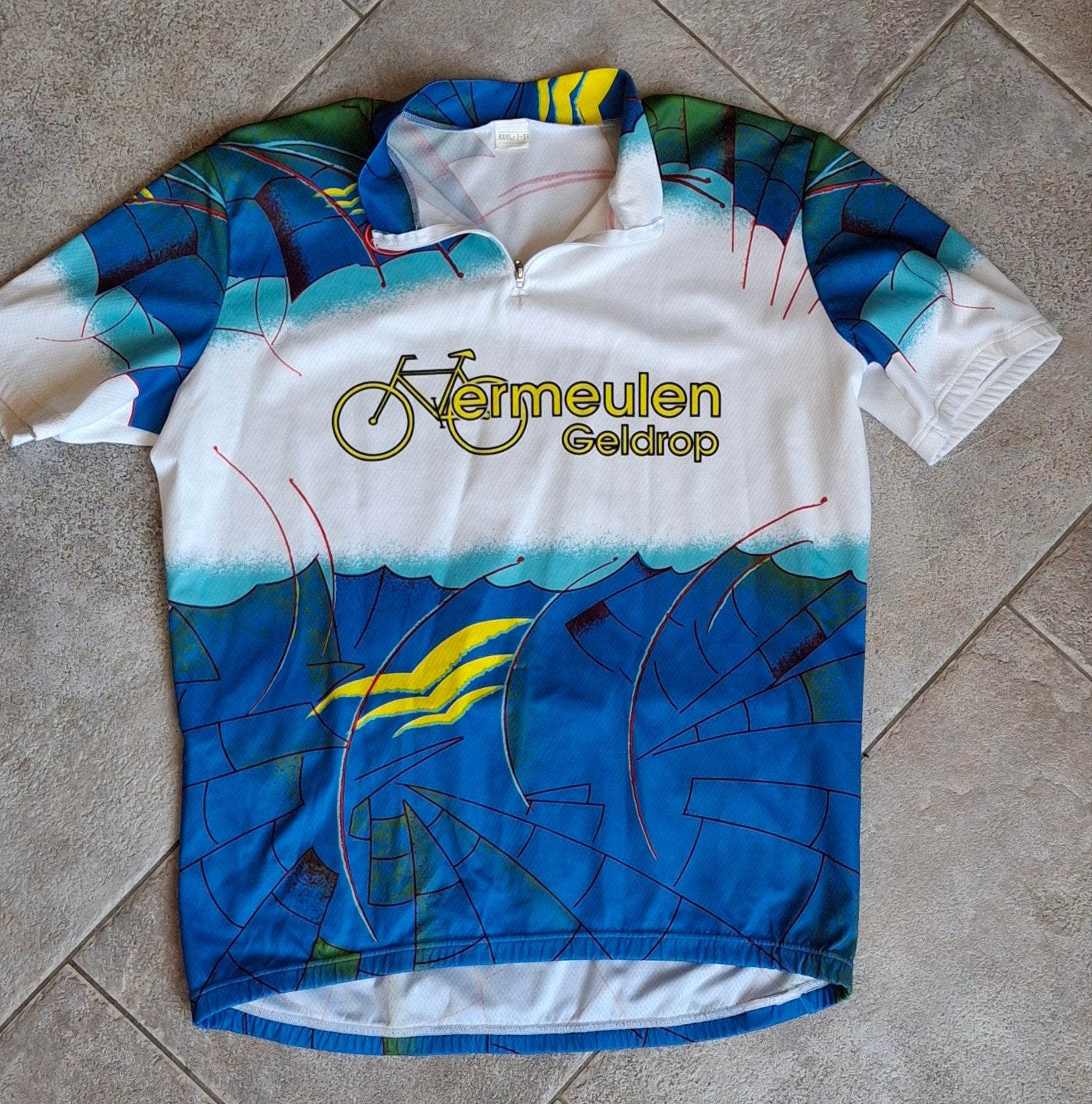 Vintage Vermeulen Geldrop Fiets Shirt XXL, Meerkleurig, Vermeulen Geldrop, Overige maten, Ophalen of Verzenden