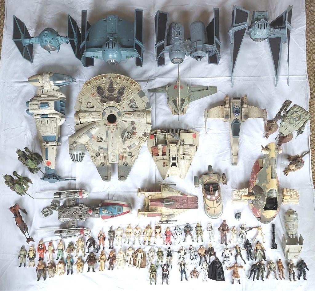 Jr 80 90 00 Starwars ruim 50 figuren ruim 15 toestellen, Ophalen, Gebruikt, Overige typen