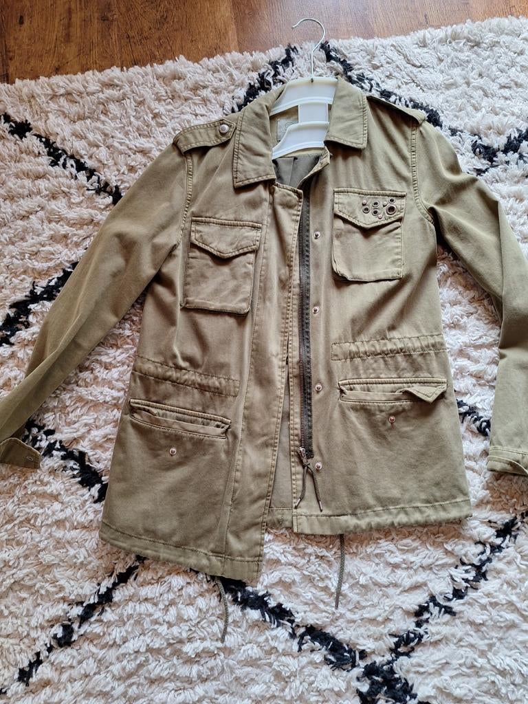 Clockhouse khaki groen sportief jasje maat S, Clockhouse, Ophalen of Verzenden, Nieuw, Maat 36 (S)