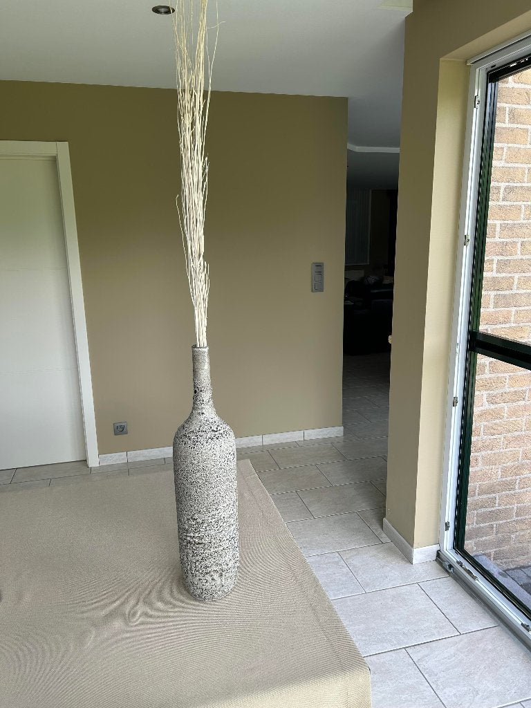 Decoratieve vaas / kruik, Huis en Inrichting, Woonaccessoires | Vazen, Ophalen, 58 cm, Beige, Zo goed als nieuw