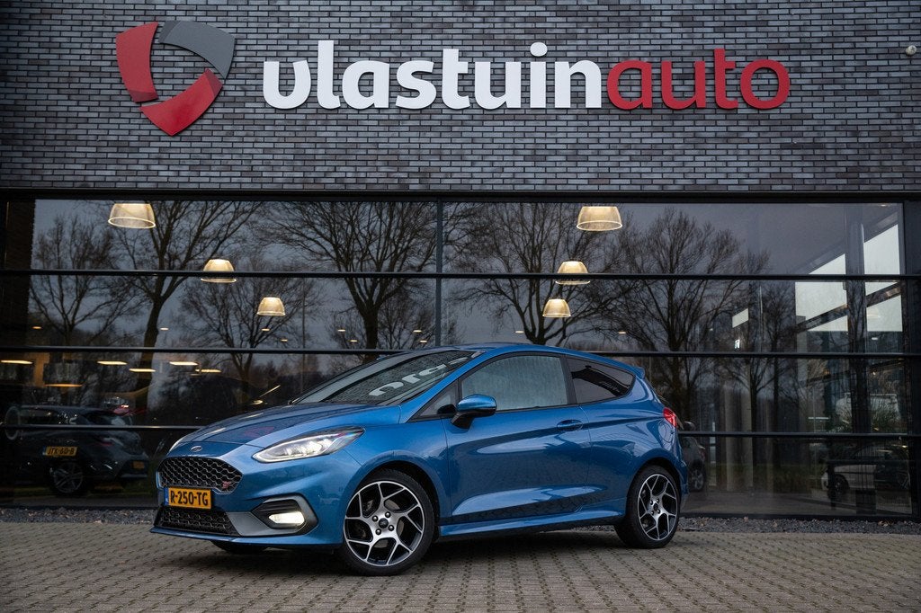 Ford Fiesta 1.5 EcoBoost ST-3 200PK , Perfomance Pack, Recar, Voorwielaandrijving, Stof, Blauw, Automatische klimaatregeling