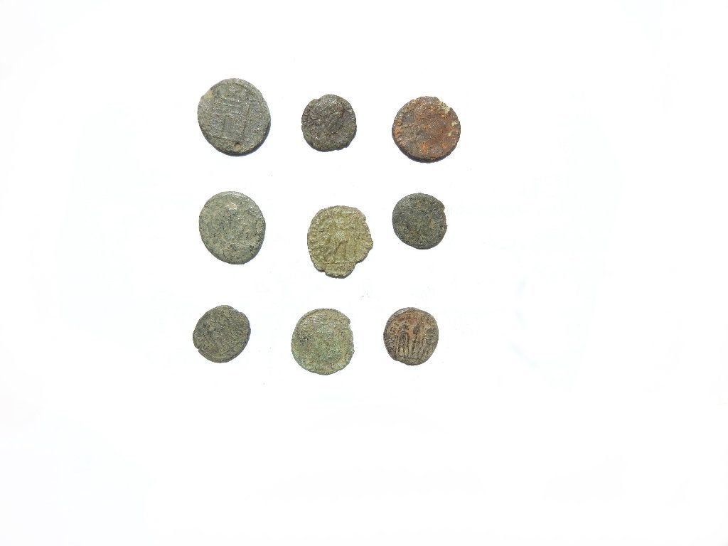 Verschillende Romeinse bronzen munten d914, Antiek en Kunst, Ophalen of Verzenden, Brons