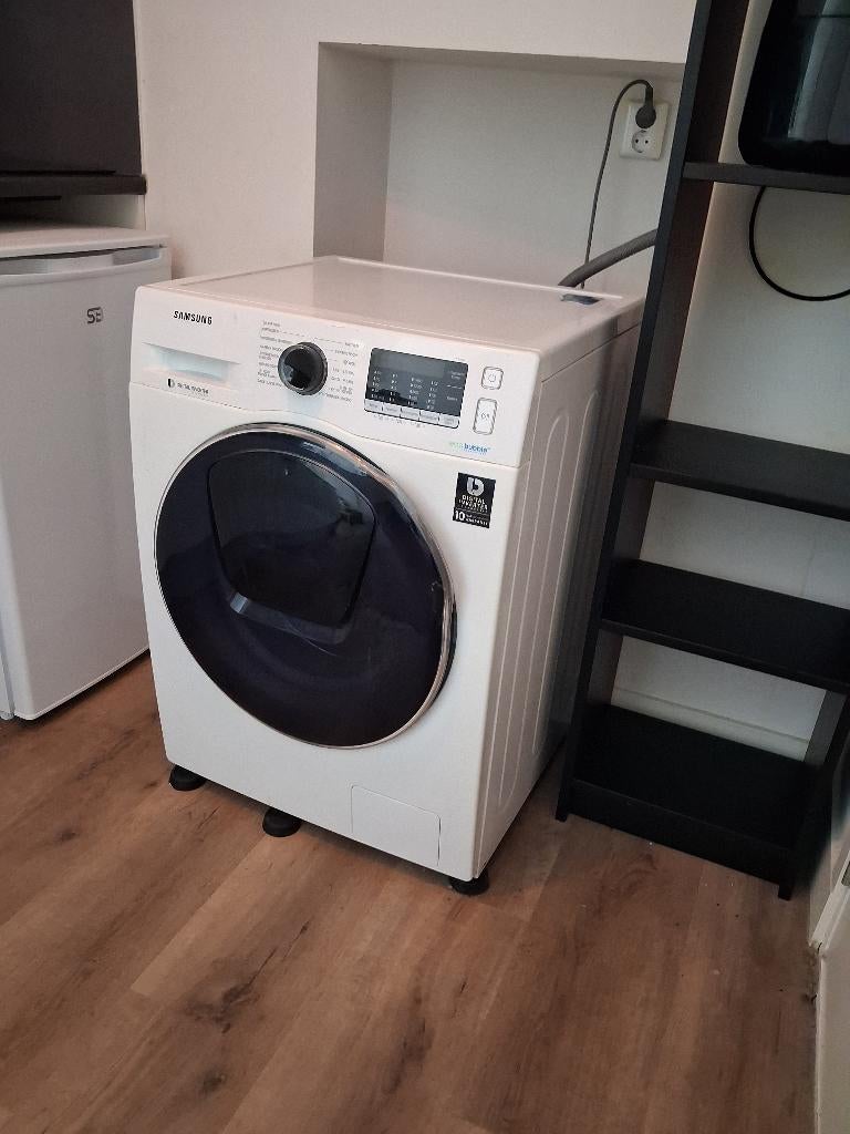 Wasmachine droogcombinatie Samsung Ecobubble, 6 tot 8 kg, Ophalen, Zo goed als nieuw, 85 tot 90 cm