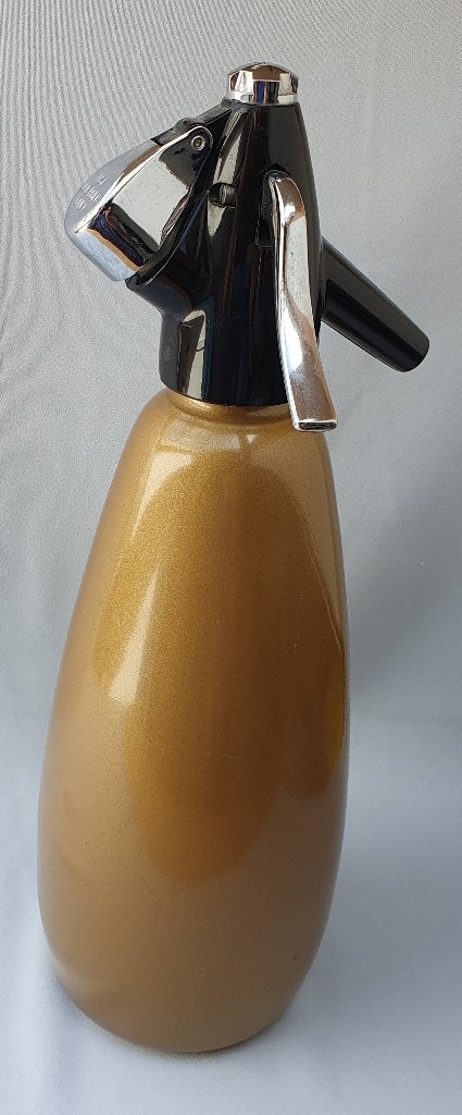 Vintage BOC Sodafles - Goudkleurig - Made in England, Verzenden