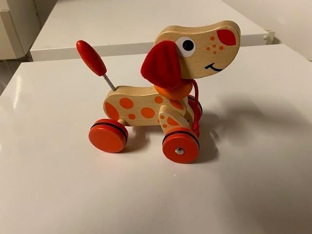houten trekhondje van joueco, Kinderen en Baby's, Speelgoed | Houten speelgoed, Ophalen, Gebruikt