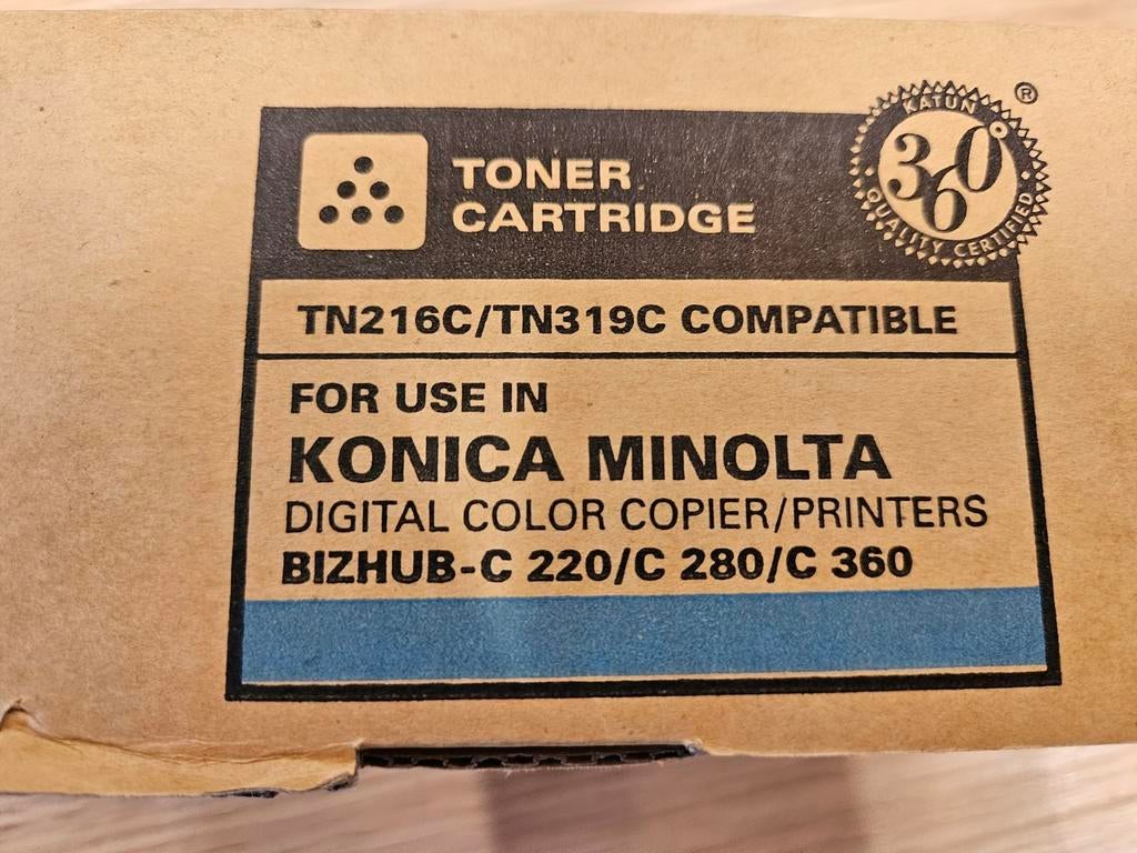 Toner TN216C/TN319C cyaan, Kleur printen, All-in-one, Nieuw, Konica Minolta