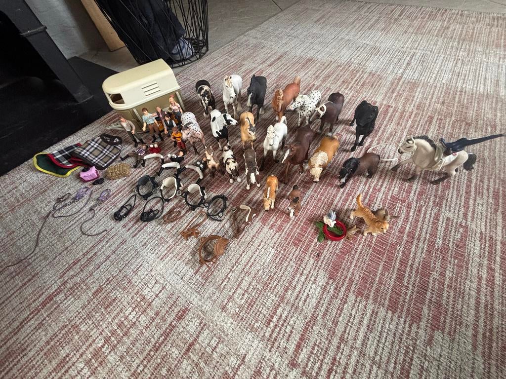 Grote Schleich paarden en accessoires set, Ophalen of Verzenden, Gebruikt, Jongen of Meisje