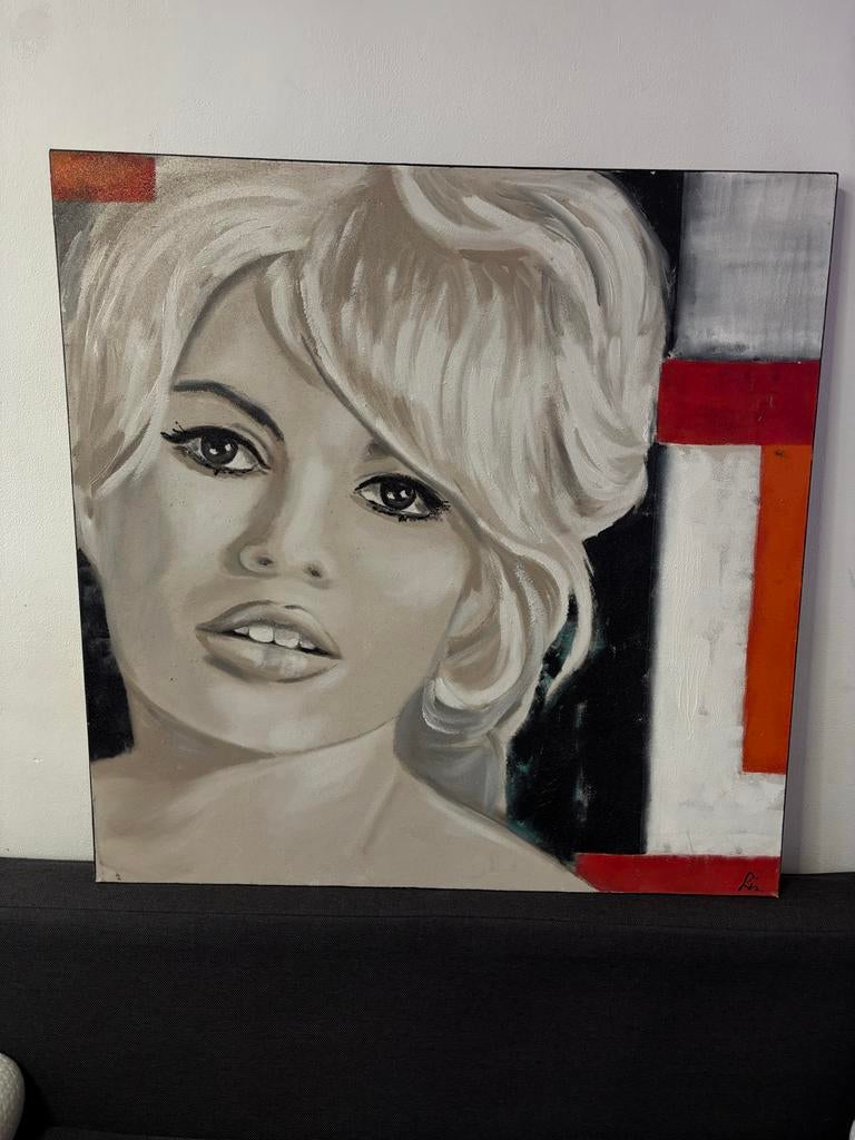 Schilderij Brigitte Bardot - Pop Art Stijl  Corrie Leushuis., Ophalen of Verzenden