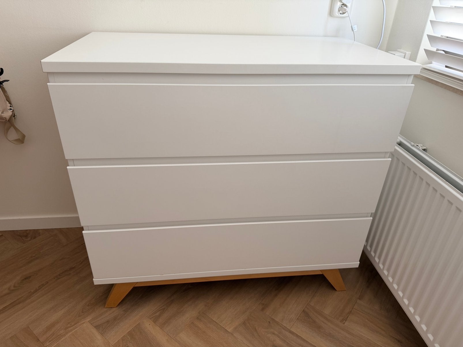 Commode Bopita Lynn met 3 lades, Ophalen, 70 cm of meer, Voetruimte, 100 cm of meer
