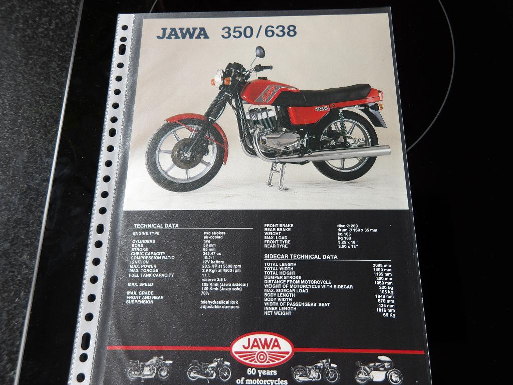 Folder JAWA 350 638 (incl Sidecar), Verzenden, Overige merken