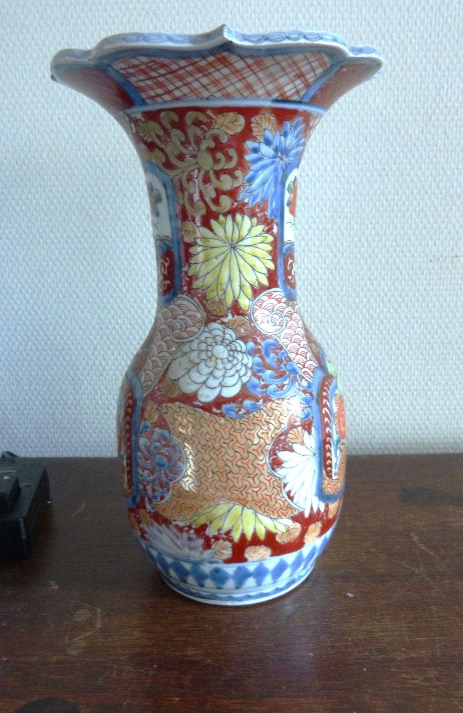 Prachtige Japanse Imari Vaas - 29 cm hoog, Ophalen of Verzenden