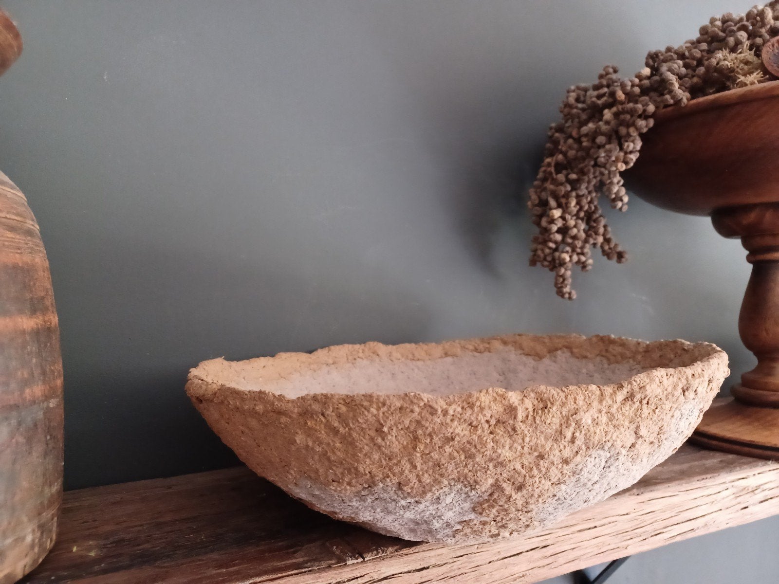 Grote schaal van papierklei papier-maché 32 cm!, Ophalen of Verzenden, Nieuw, Rond, Overige materialen