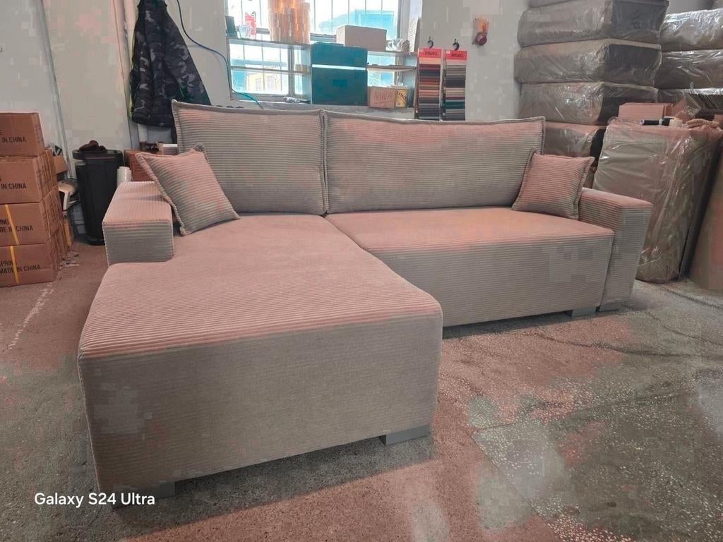 Moderne 3-Zits Slaapbank met Slaapfunctie, Verzenden, Nieuw, Tweepersoons, Groen