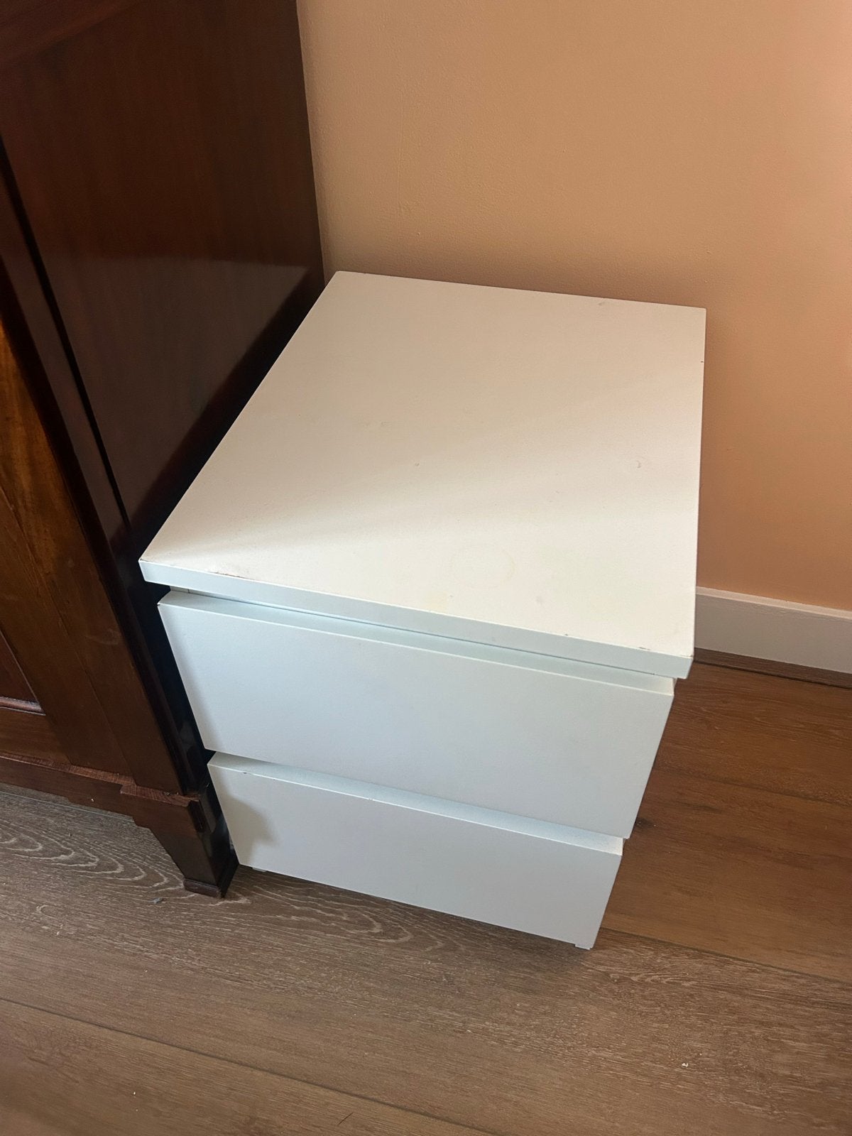 Ikea Malm ladekast wit met 2 lades - Gebruikt, Ophalen, Overige materialen, Minder dan 50 cm, Gebruikt