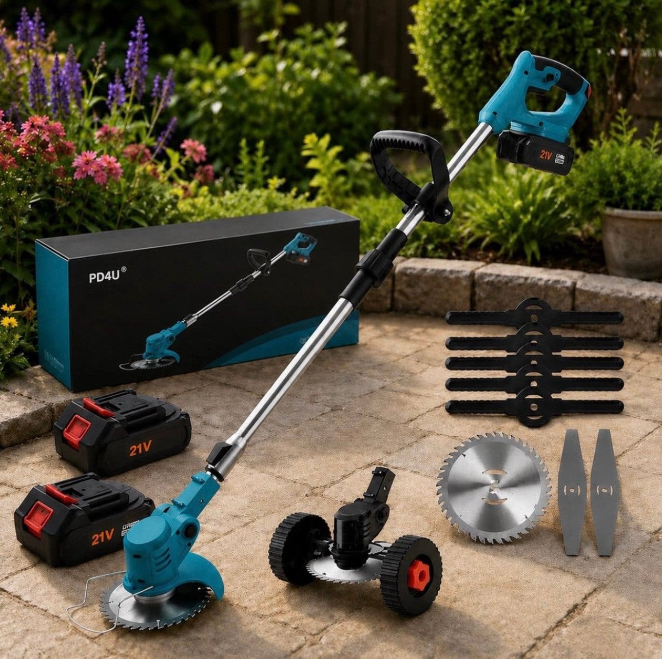 Nieuw onkruidborstel + 2xaccu + oplader en accecoires, Tuin en Terras, Ophalen of Verzenden, Nieuw, Accu