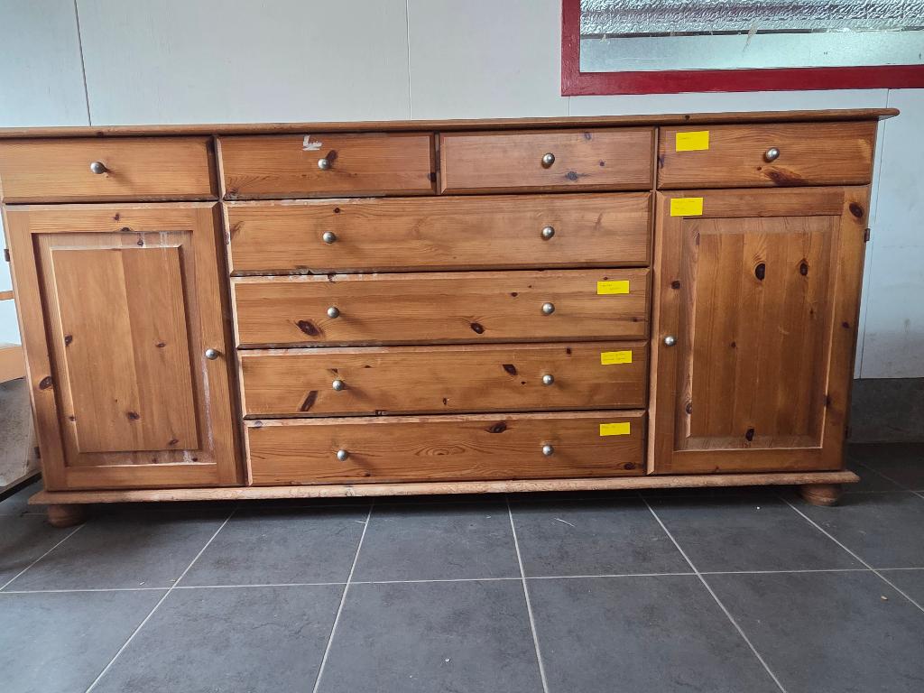 dressoir grenen, Huis en Inrichting, Kasten | Dressoirs, Ophalen, Gebruikt, Met deur(en), Grenenhout