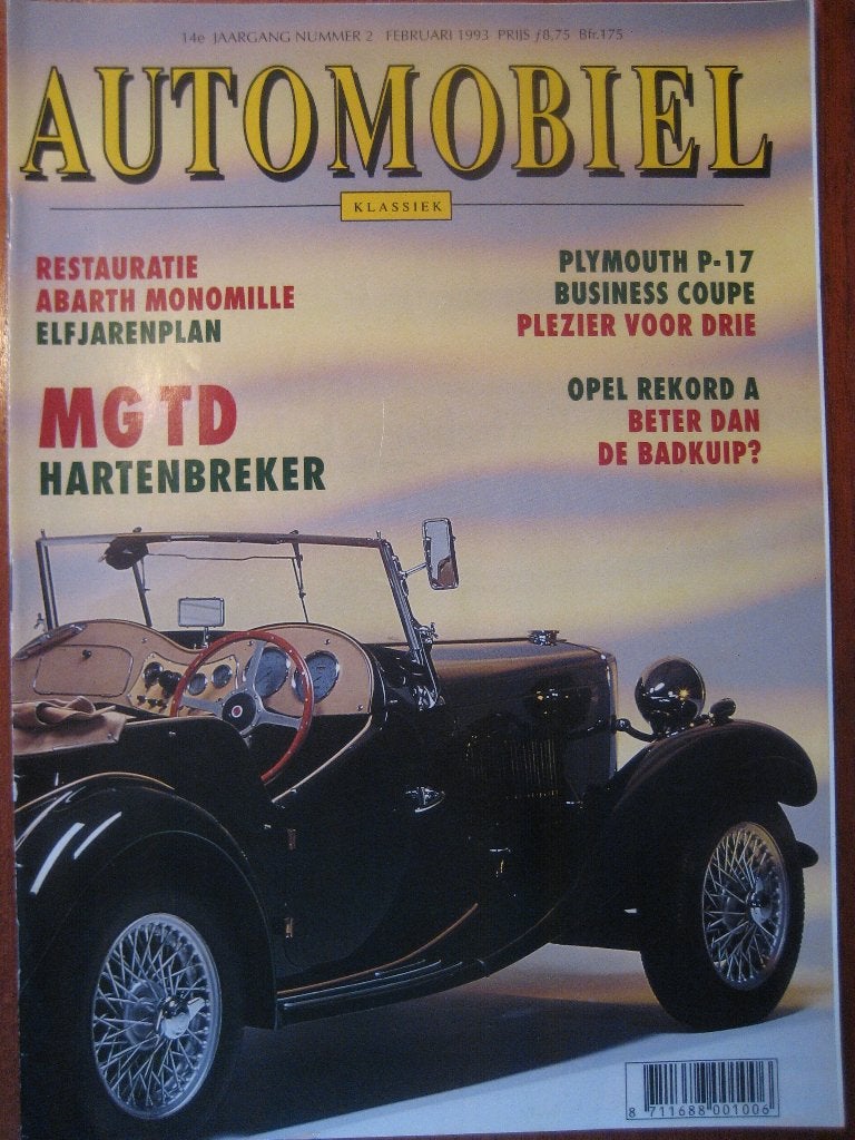 Het Automobiel 2 1993 MG TD, Opel Rekord A, Abarth Monomille, Ophalen of Verzenden, Nieuw, Opel