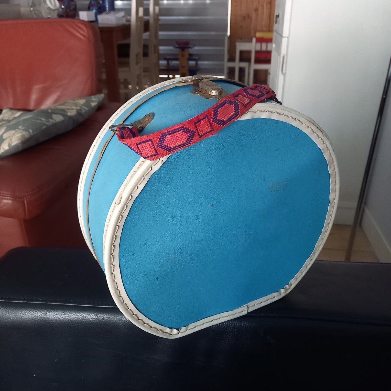 Vintage ronde koffer / hoedendoos / vanity case – Jaren '60, Ophalen of Verzenden