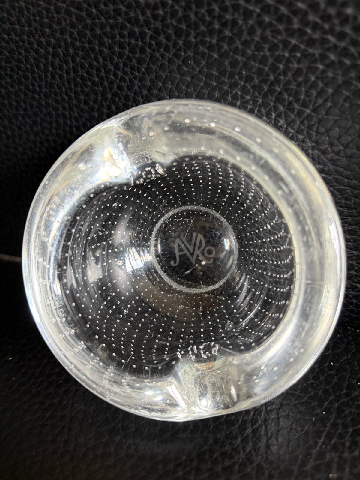 Vintage A.D. Copier spijkerglas asbak – AVRO omroep, Antiek en Kunst, Ophalen of Verzenden
