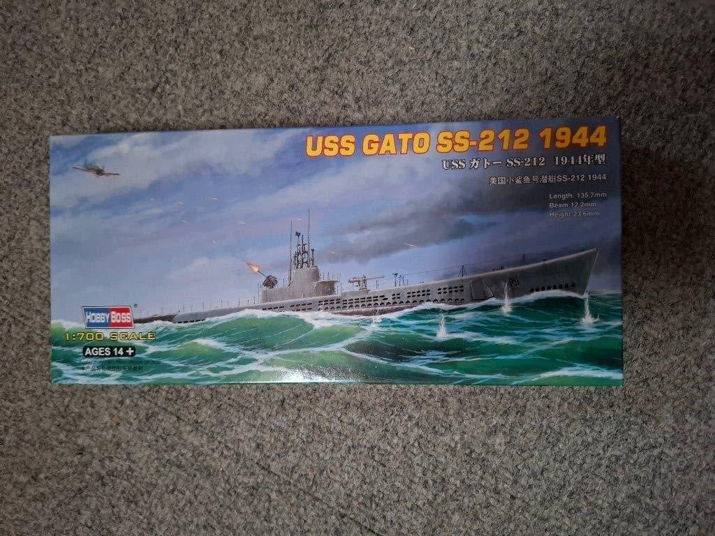 1/700 Hobbyboss USS Gato SS-212 1944 onderzeeër, Ophalen of Verzenden, Zo goed als nieuw, 1:200 of kleiner, Overige merken