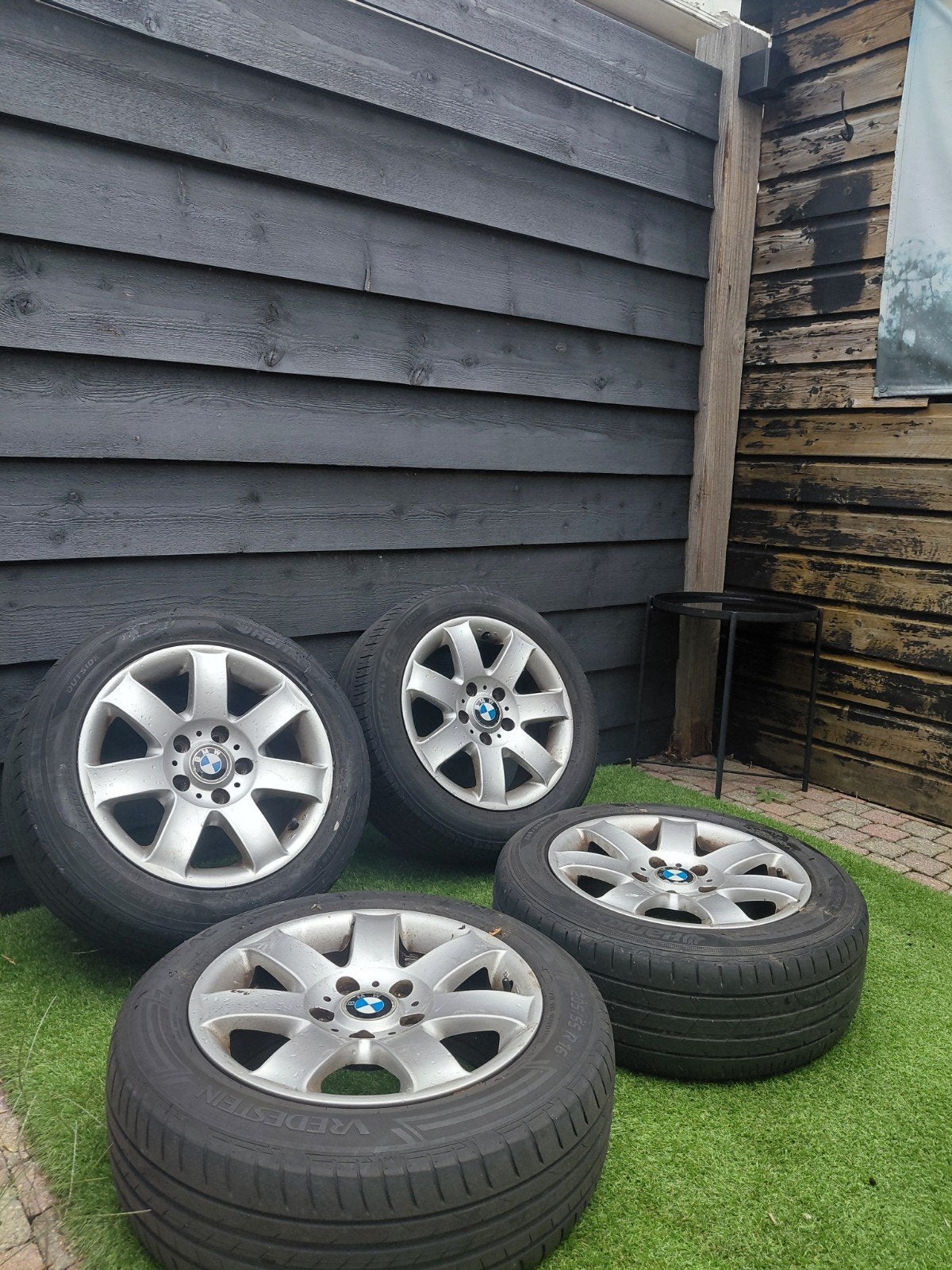 BMW style 41 velgen met banden, Ophalen, Gebruikt, 16 inch, 205 mm