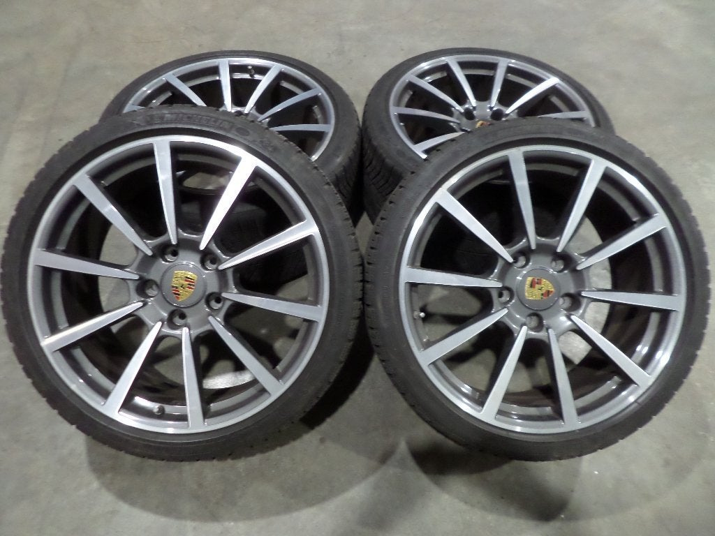 Origineel 20" Porsche 991 991.2 4 4S + Winterbanden Michelin, 245 mm, Banden en Velgen, Personenwagen, 20 inch