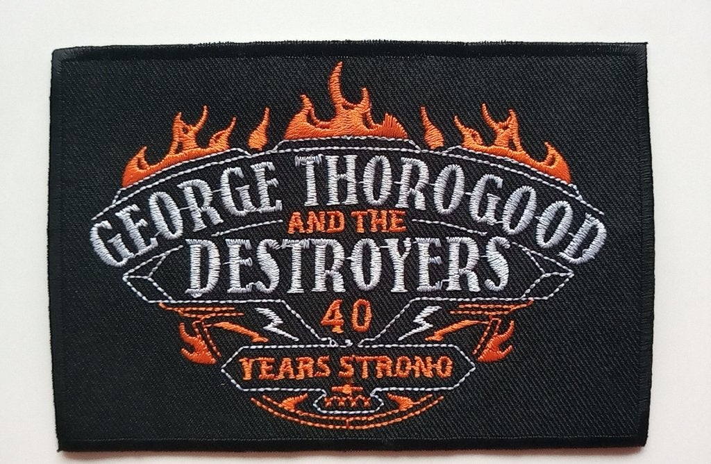 George Thorogood + The Destroyers 40 years strong patch t57, Ophalen of Verzenden, Nieuw, Kleding